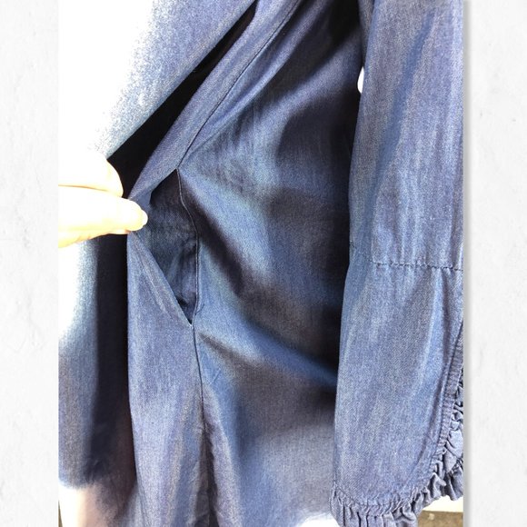 NWOT Denim Easel Distressed Button Up Shirt Dress - Picture 11 of 14